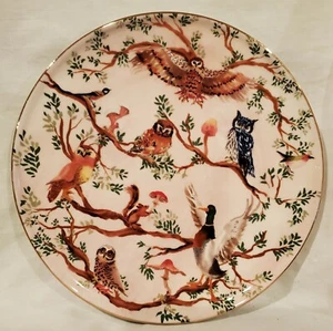 Anthropologie Inslee Fariss Autumn's Bounty Side Plate NEW 1 Owl Plate - Picture 1 of 3