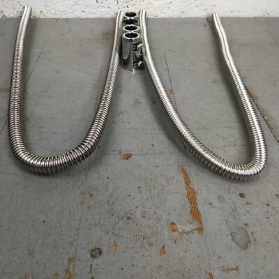 1952 - 1979 MG / Austin 48 In Heater Hose Kit SS hot rod polished rod chrome new - Image 1 of 4