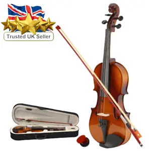 Junior 1/2 Size Violin And Case With Bow Strings Chin Rest For Kids/Beginners UK - Picture 1 of 24