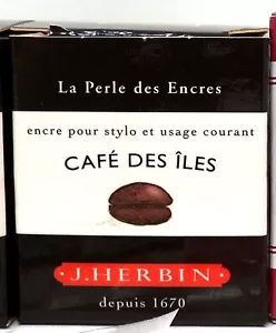 J. HERBIN Penna stilografica in grani di caffè marrone chiaro barattolo da 30 ml (Francia) - Foto 1 di 2