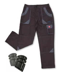 Pro-Cotton Work Trousers Multi Pocket Tradesman Pants 100%Cotton Knee Pad Option - Picture 1 of 13