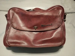 SAC MESSAGER VINTAGE EN CUIR MONARQUE, WEEKENDER DE VOYAGE - Photo 1/6