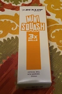 Dunlop Sports Mini Squash Balls Color Orange, One Set ( Age 7-10 ) - Picture 1 of 2