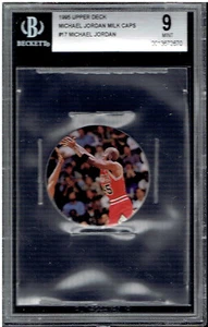 1995-96 Upper Deck Michael Jordan #17 Milk Caps Chicago Bulls BGS 9 MINT - Picture 1 of 2