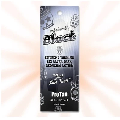 PRO TAN UNBELIEVABLY BLACK BRONZER SUNBED TANNING ACCELERATOR LOTION TRIAL SIZE  - Image 1 of 2