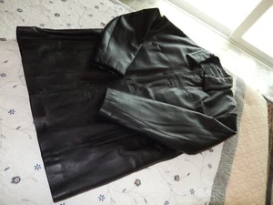 Pronto Uomo Leather Jacket Men's Large Black Lambskin Button/ Zip Coat - NEW - Picture 1 of 19