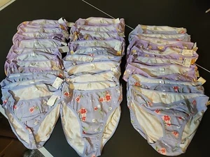 Lot 28  Womens Cotton Hipster Brief Underwear Panties Bikini Mid Waist Soft - Picture 1 of 16