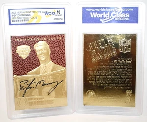 PEYTON MANNING HANDSIGNIERT 1998 PICK 23KT GOLD Graded GEM MT 10 RETRO ROOKIE - Bild 1 von 3