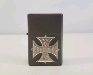 Vintage West Coast Choppers Zippo Feuerzeug Silver Cross WCC Jesse James Neu - Bild 1 von 4