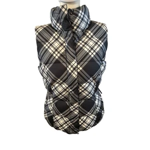 Chaleco acolchado Eddie Bauer a cuadros plumón de ganso para mujer pequeño Gorpcore Y2K - Imagen 1 de 11