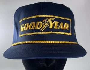 Goodyear Indianapolis Motor Speedway Snapback Hat Blue Swingster Rope Vintage - Picture 1 of 7