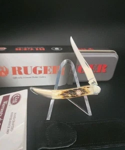 2007 Case XX Ruger Burnt Honey Bone Toothpick Knife * INTRICATE BOLSTER * 610096 - Picture 1 of 11