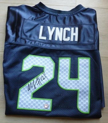 Marshawn Lynch "New" Jersey signed W/KB Authentication #`d COA - Image 1 of 4