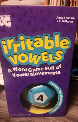 New - University Games Irritable Vowels - Ages 8+ | 2-6 players - Image 1 of 4