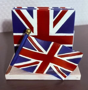 Shudehill Giftware UNION JACK British Flag Coaster Set - 4 Coasters w/Holder - Picture 1 of 8