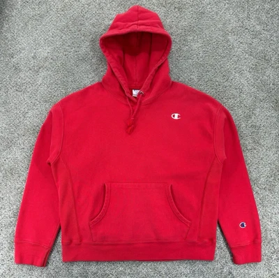 Sudadera Vintage Champion Tejido Inverso Mujer Talla XL Roja Pullover Sudadera con Capucha Y2K Foto 1 de 4