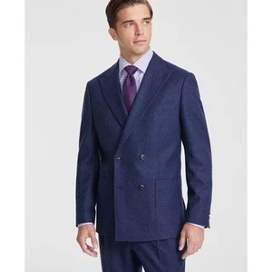Tommy Hilfiger Blazer Herren 40 L Blau Zweireiher Modern Fit Sport Mantel Jacke - Bild 1 von 11