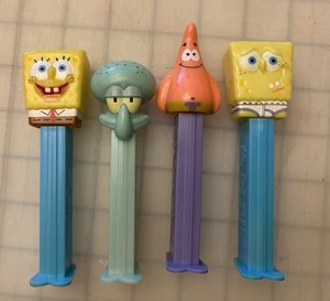 2004 PEZ SpongeBob SquarePants Dispensers Lot Patrick Star Squidward Embarrassed - Picture 1 of 4
