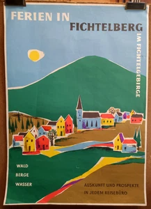 Affiche originale ancienne Ferien in Fichtelberg /RS385 - Imagen 1 de 2
