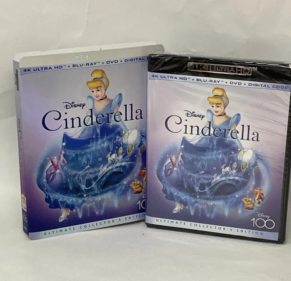 Cinderella (1950)(Walt Disney 4K UHD + Blu-ray + DVD + Digital Code) NEW, sealed Foto 1 de 4