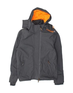 SUPERDRY Womens Windcheater Graphic Windbreaker Jacket UK 16 Large Grey BL01 - Picture 1 of 3