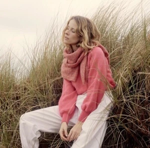 New DOEN Marsena Pink Juneberry Balloon Sleeve Alpaca Wool Sweater Womens XS NWT - Picture 1 of 8