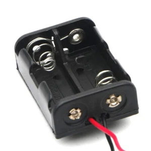 Custodia supporto batteria 2 celle 12 V 23 A scatola contenitore aperta con filo nero - Foto 1 di 5