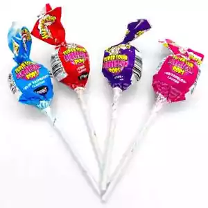 900561 20X 19G LOLLIPOP WARHEADS SUPER SOUR BUBBLEGUM BUBBLE GUM LOLLI POP LOLLY - Picture 1 of 1