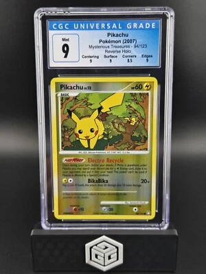2007 POKEMON PIKACHU REVERSE HOLO FOIL #94 D&P MYSTERIOUS TREASURES CGC 9 PSA - Image 1 of 3
