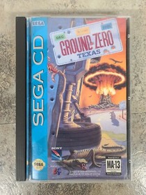 Ground Zero Texas (Sega CD, 1993) Complete Tested, Case has cracks