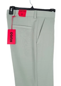 Hugo Boss Men's Modern-Fit Stretch Wool Suit Pants Pastel Green Solid 30x31 NWT - Picture 1 of 6