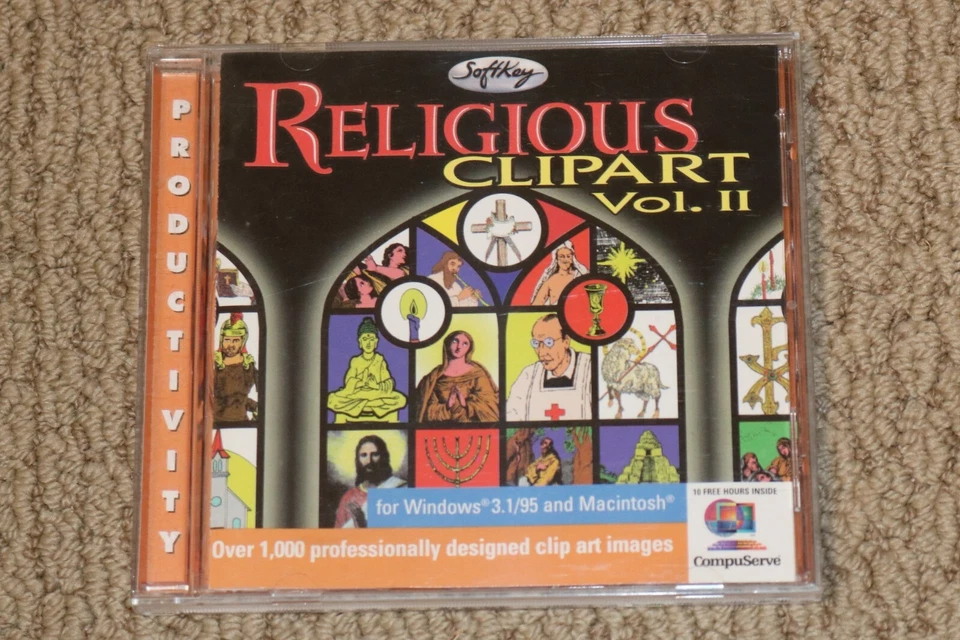 Religious Clip Art Vol II  Mac CD ROM  Windows 3.1 /95 and Macintosh - Image 1 of 3