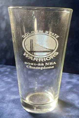 2021-22 NBA Champions Golden State Warriors 16 oz pint glass Cover