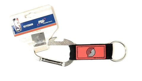 Portland Trail Blazers Carabiner Keychains Keyrings with Bottle Opener Cover