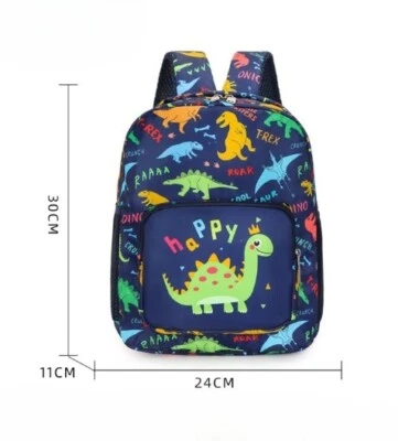 Boys Kids Junior Toddler Dinosaurs Diggers School Nursery Backpack Rucksack Bag - Image 1 of 4