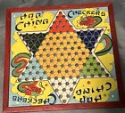Vintage Pressman Chinese Checkers Game Board 1940S Cardboard Hop Ching Colorful