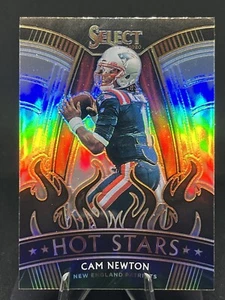 Cam Newton 2020 Panini Select Hot Stars Silver Prizm #HS17 New England Patriots - Imagen 1 de 2