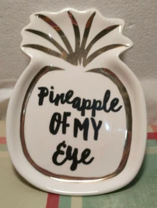 NWT The Spring Shop "Pineapple of my Eye" Ceramic Trinket Tray - Picture 1 of 4