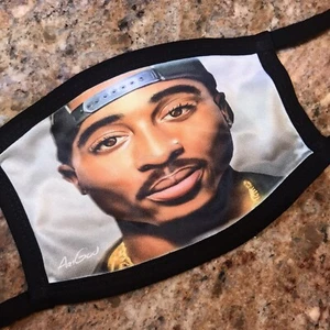 2pac Shakur Face Mask Reusable Washable Double Layer - Picture 1 of 1