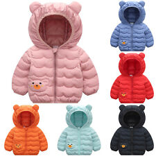 Toddler Children Baby Kid's Warm Boys Girls Hooded Coats Jacket Outerwear Top