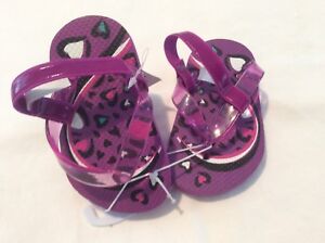 Children's Place Toddler Girls Purple Flip-Flops SIZE  4/5 Toddler NWT
