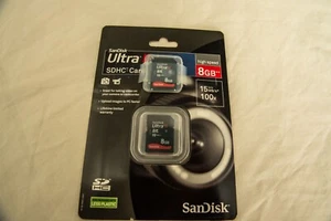 2 SanDisk Ultra 8GB SDHC Card Class 2 & 4 15mp/s New and one opened but not used - Picture 1 of 1