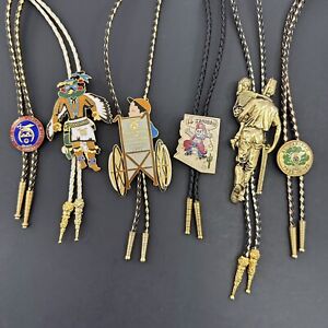 Lot Of 6 ￼Vintage Western Bolo Ties B Stock