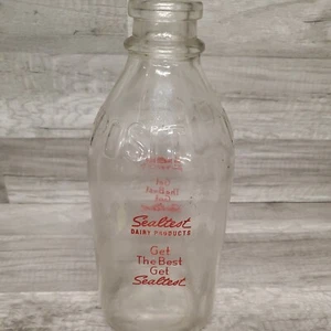 Vintage SELTEN Sealtest Milchprodukte Glas halbe Gallone Milchflasche "Get The Best" - Bild 1 von 6