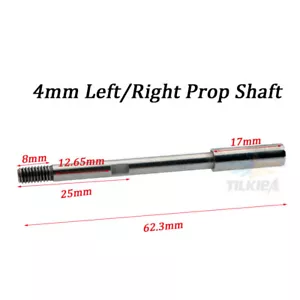 Rc boat Stainless Steel Left or Right 4mm Prop Shaft for rc boat Flex Cable - Picture 1 of 4