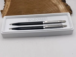 Sheaffer Sentinel Pen and Pencil set black body blue ink--1221.24 - Picture 1 of 4