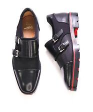 $1,050 CHRISTIAN LOUBOUTIN - *MORTISKY* Mixed Double Monk Loafers - 7.5 US (40.5
