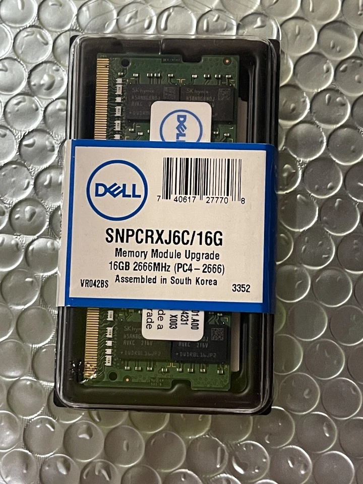 Dell 16GB (SO-DIMM) 2666 MHz DDR4 SDRAM Memory (SNPCRXJ6C/16G) - Image 1 of 1