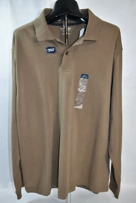 Camisa Polo St John's Bay Talla Grande Marrón Manga Larga Para Hombre Gamuza  Foto 1 de 4