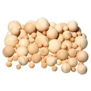 88 Pieces Wood Ball Wood Craft Balls Unfinished Round Wooden Balls for DIY - Picture 1 of 8